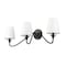 Z-Lite Gianna Wall Sconce, 3-Light, 32 In.W x 10 In.L x 9.75 In.H, Matte Black/White 7509-3S-MB - alternate 7